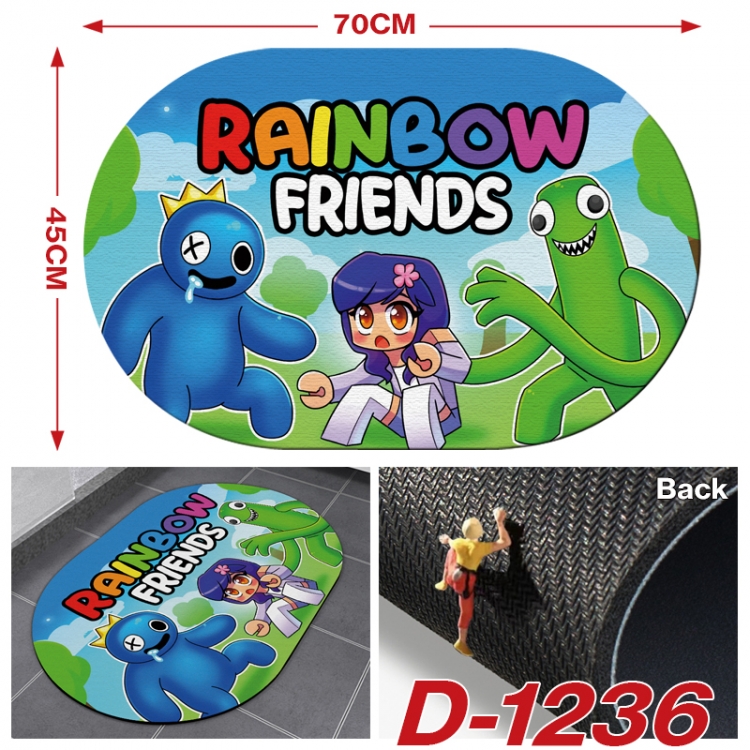 Rainbow friend Multi-functional digital printing floor mat mouse pad table mat 70x45CM  D-1236