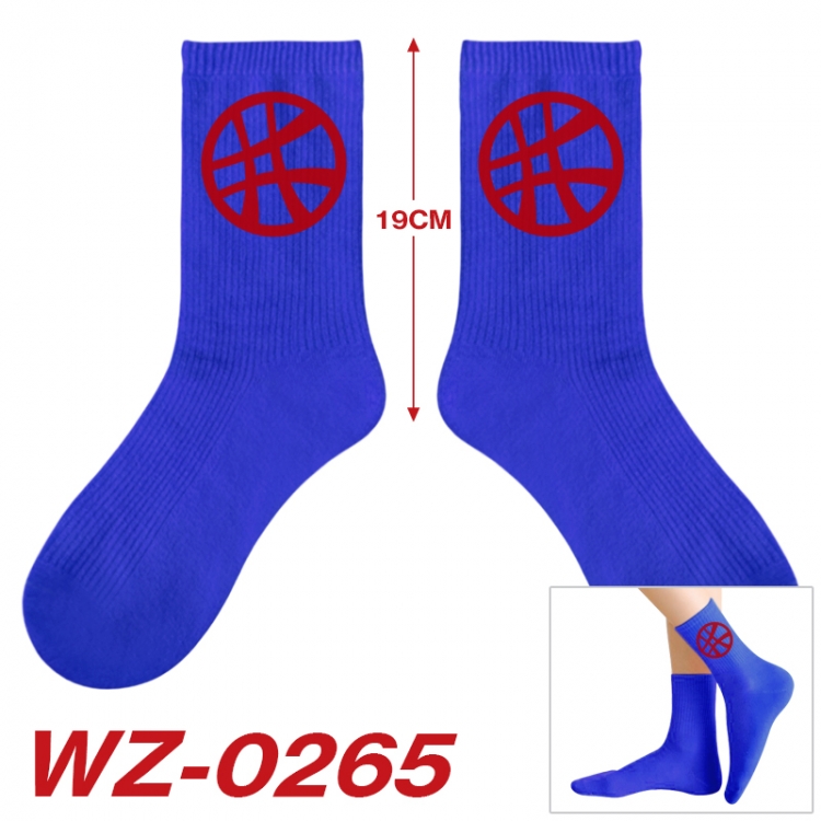 Superhero  Anime printing medium sock tube height 19cm price for  5 pairs WZ-0265