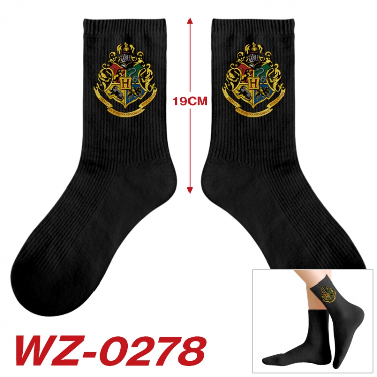 Harry Potter Anime printing medium sock tube height 19cm price for  5 pairs WZ-0278