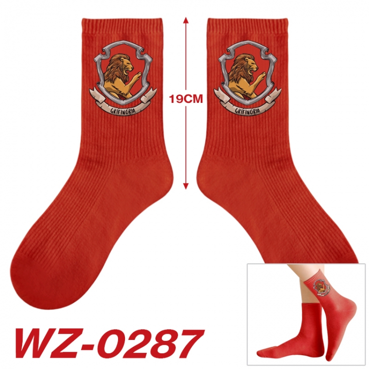 Harry Potter Anime printing medium sock tube height 19cm price for  5 pairs WZ-0287