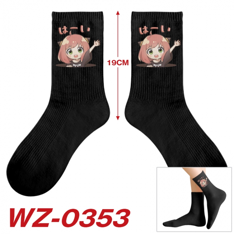 SPY×FAMILY Anime printing medium sock tube height 19cm price for  5 pairs WZ-0353