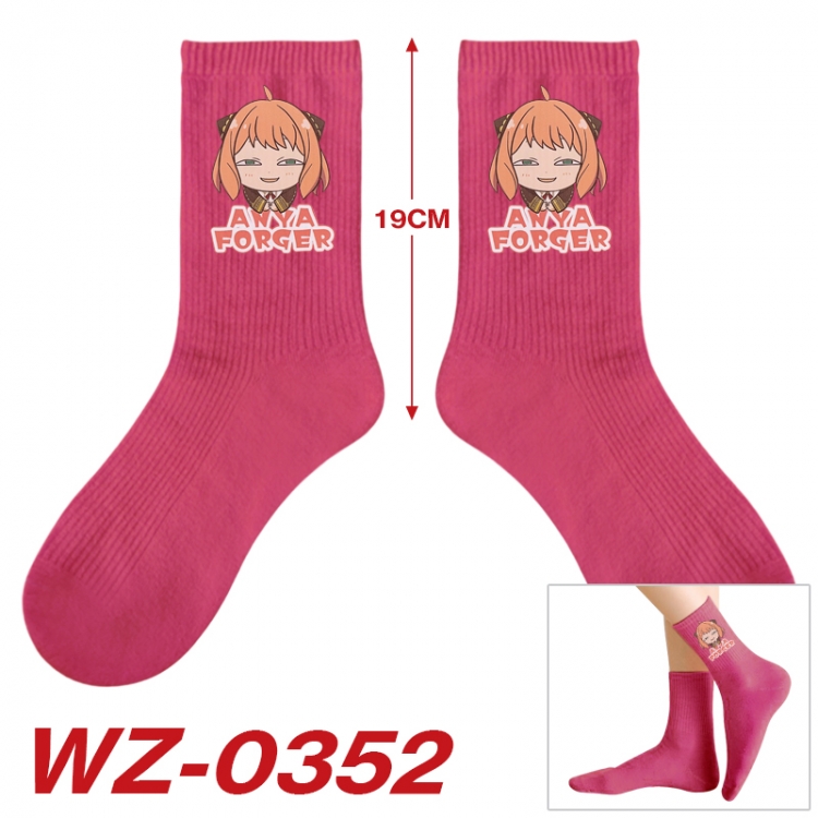 SPY×FAMILY Anime printing medium sock tube height 19cm price for  5 pairs WZ-0352