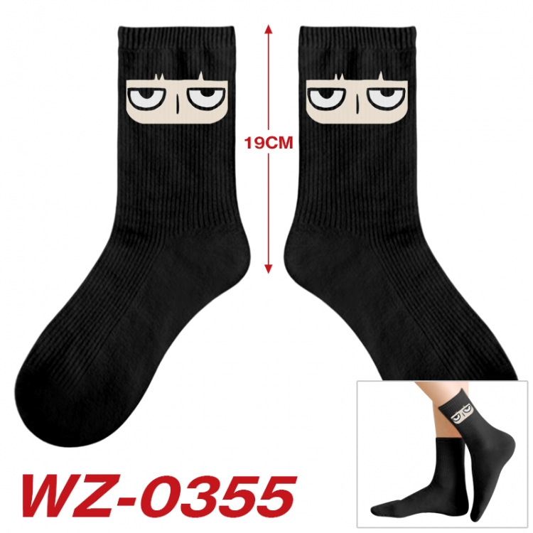 Mob Psycho 100 Anime printing medium sock tube height 19cm price for  5 pairs WZ-0355