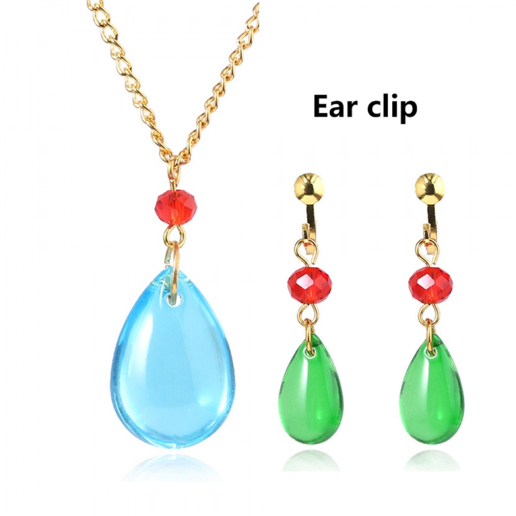 Howls Moving Castle Hall water drop earrings necklace anime cosplay earrings pendant OPP packaging  price for 2 pcs