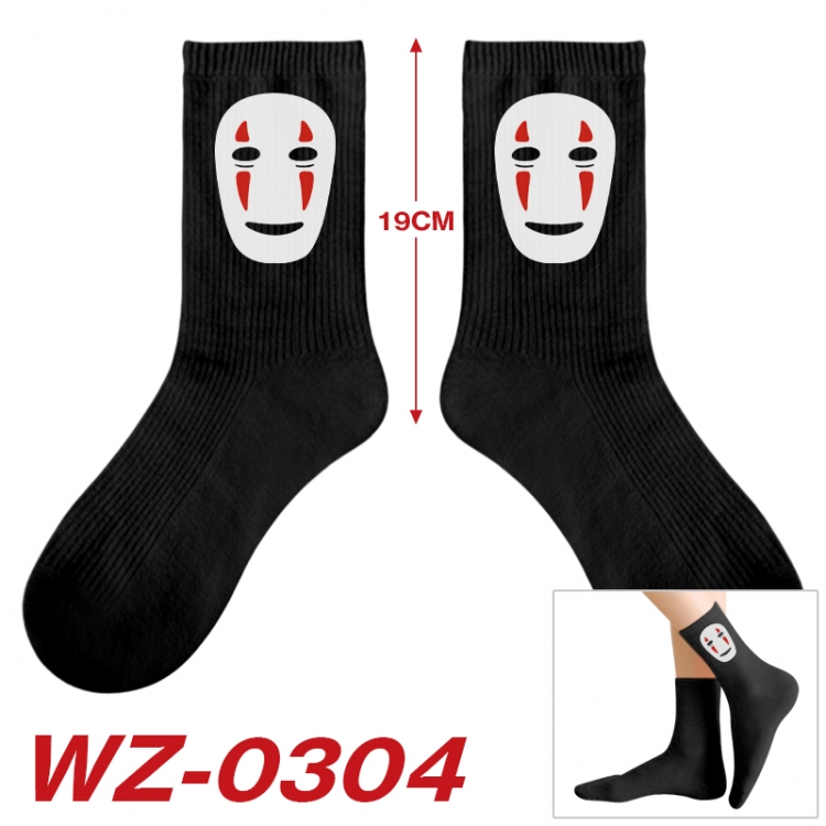 TOTORO Anime printing medium sock tube height 19cm price for  5 pairs WZ-0304