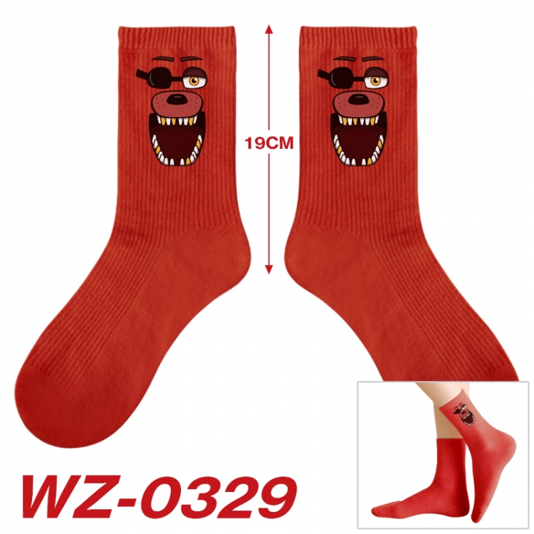 Five Nights at Freddys Anime printing medium sock tube height 19cm price for  5 pairs WZ-0329