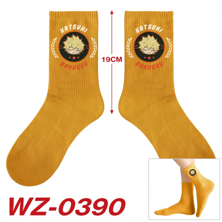 My Hero Academia Anime printing medium sock tube height 19cm price for  5 pairs WZ-0390