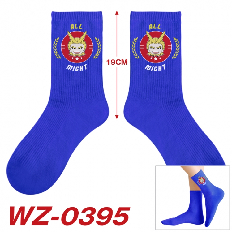 My Hero Academia Anime printing medium sock tube height 19cm price for  5 pairs WZ-0395