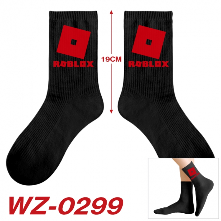 Robllox Anime printing medium sock tube height 19cm price for  5 pairs WZ-0299