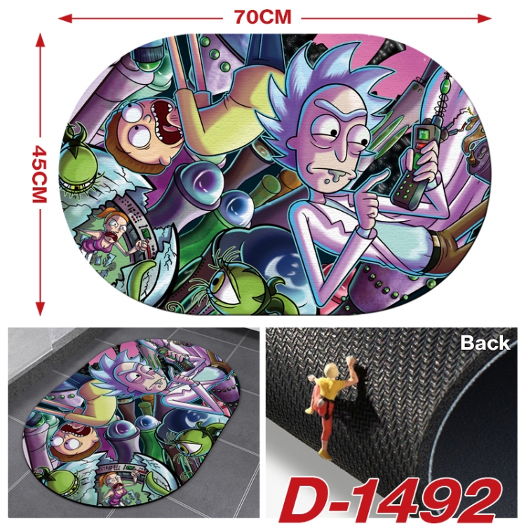Rick and Morty  Multi-functional digital printing floor mat mouse pad table mat 70x45CM D-1492