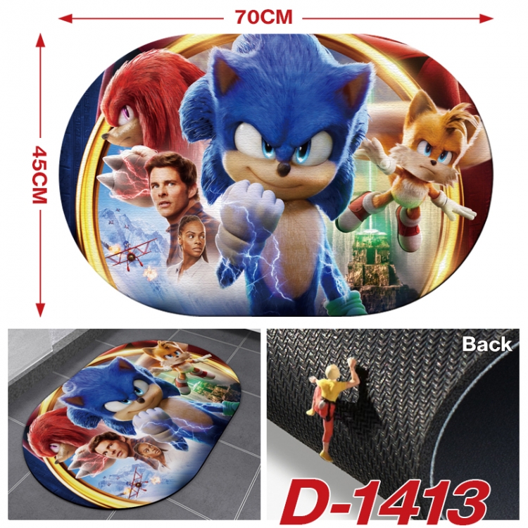 Sonic The Hedgehog   Multi-functional digital printing floor mat mouse pad table mat 70x45CM D-1413