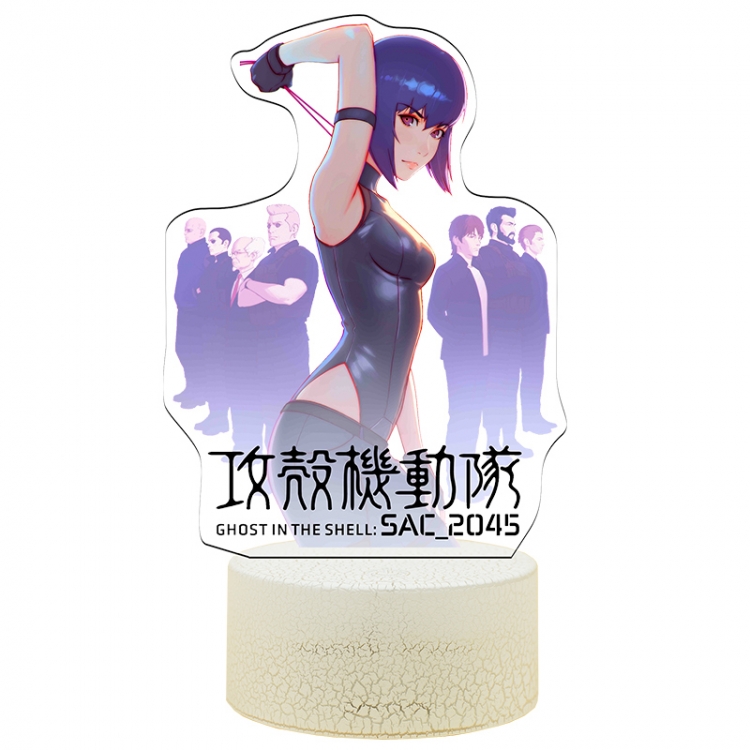 Ghost In The Shell Acrylic Night Light 16 Color-changing USB Interface Box Set 19X7X4CM white base