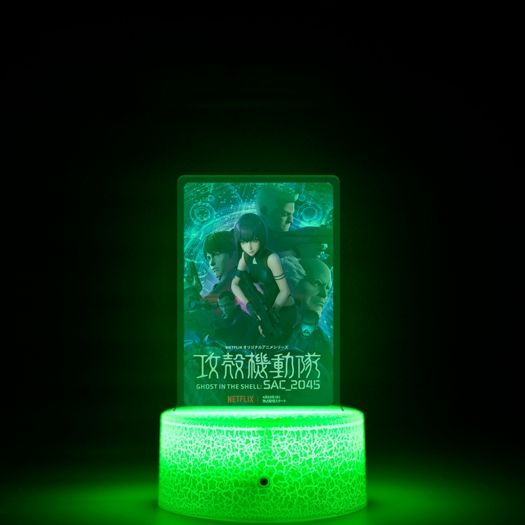 Ghost In The Shell  Acrylic night light 16 kinds of color changing USB interface box 14X7X4CM white base