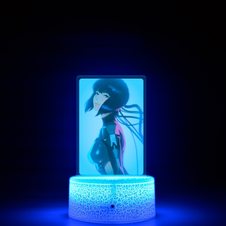 Ghost In The Shell  Acrylic night light 16 kinds of color changing USB interface box 14X7X4CM white base