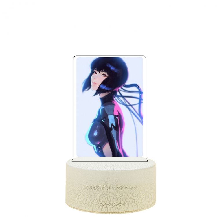 Ghost In The Shell  Acrylic night light 16 kinds of color changing USB interface box 14X7X4CM white base