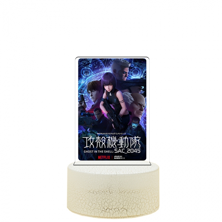 Ghost In The Shell  Acrylic night light 16 kinds of color changing USB interface box 14X7X4CM white base