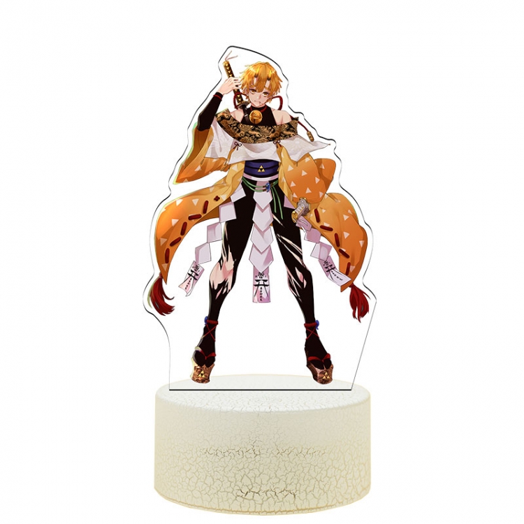 Demon Slayer Kimets Acrylic Night Light 16 Color-changing USB Interface Box Set 19X7X4CM white base