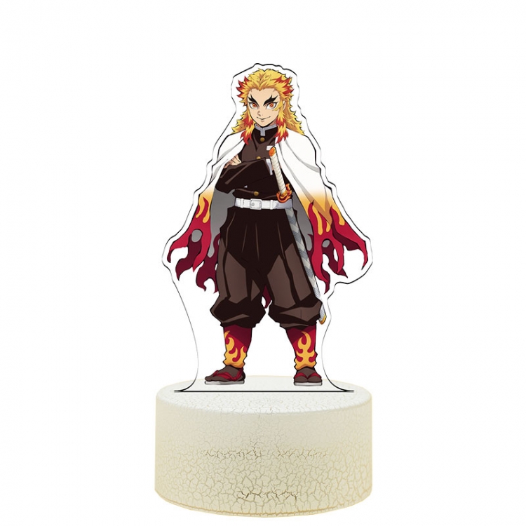 Demon Slayer Kimets Acrylic Night Light 16 Color-changing USB Interface Box Set 19X7X4CM white base