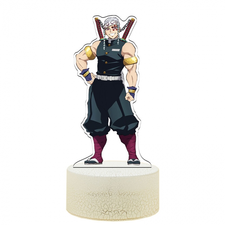 Demon Slayer Kimets Acrylic Night Light 16 Color-changing USB Interface Box Set 19X7X4CM white base