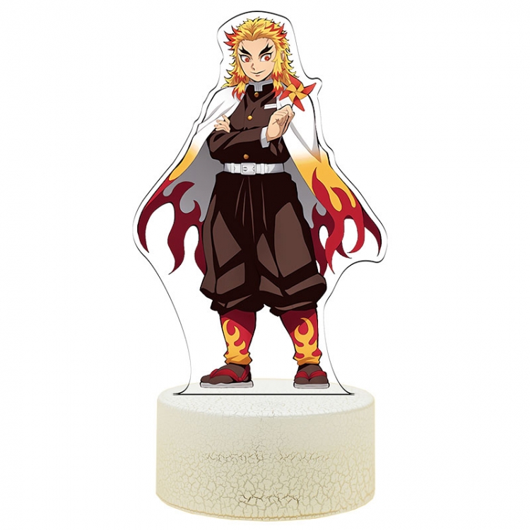 Demon Slayer Kimets Acrylic Night Light 16 Color-changing USB Interface Box Set 19X7X4CM white base