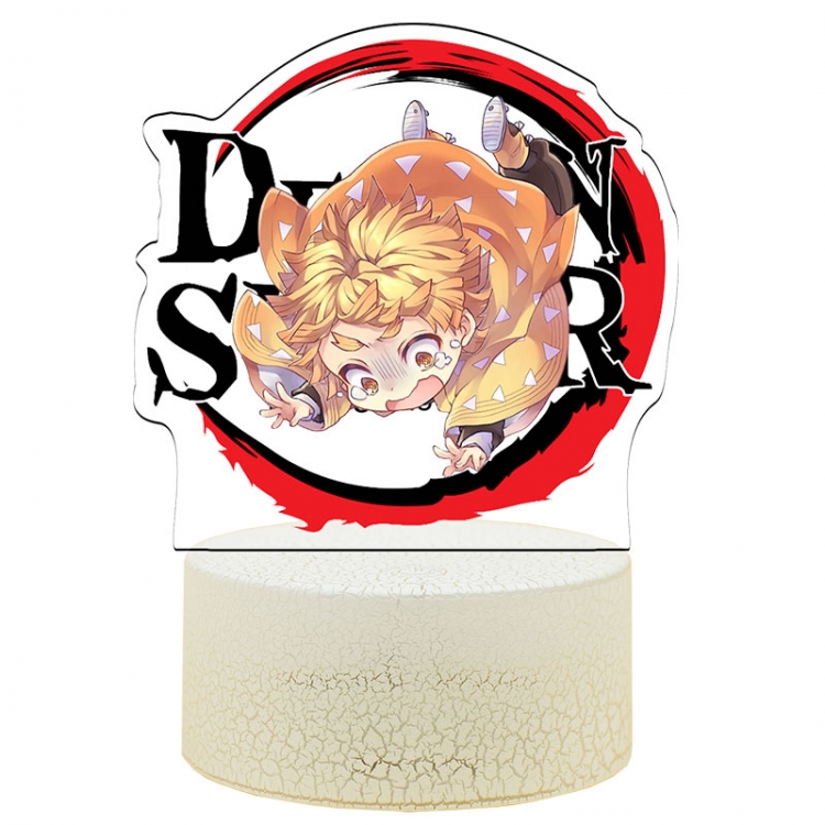 Demon Slayer Kimets Acrylic night light 16 kinds of color changing USB interface box 14X7X4CM white base