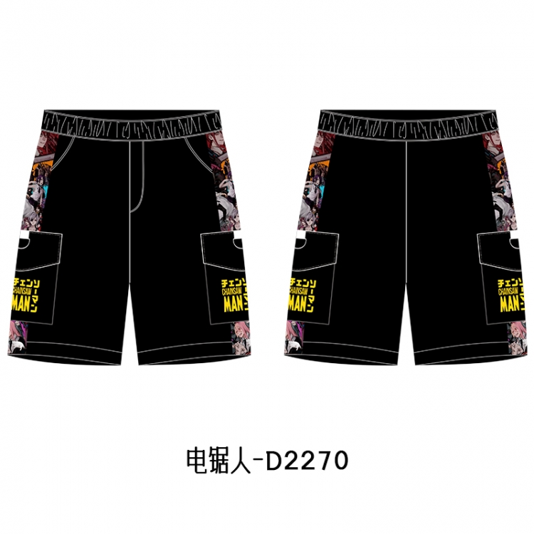 Chainsaw man Anime Print Casual Shorts Cargo Pants from S to 4XL D2270