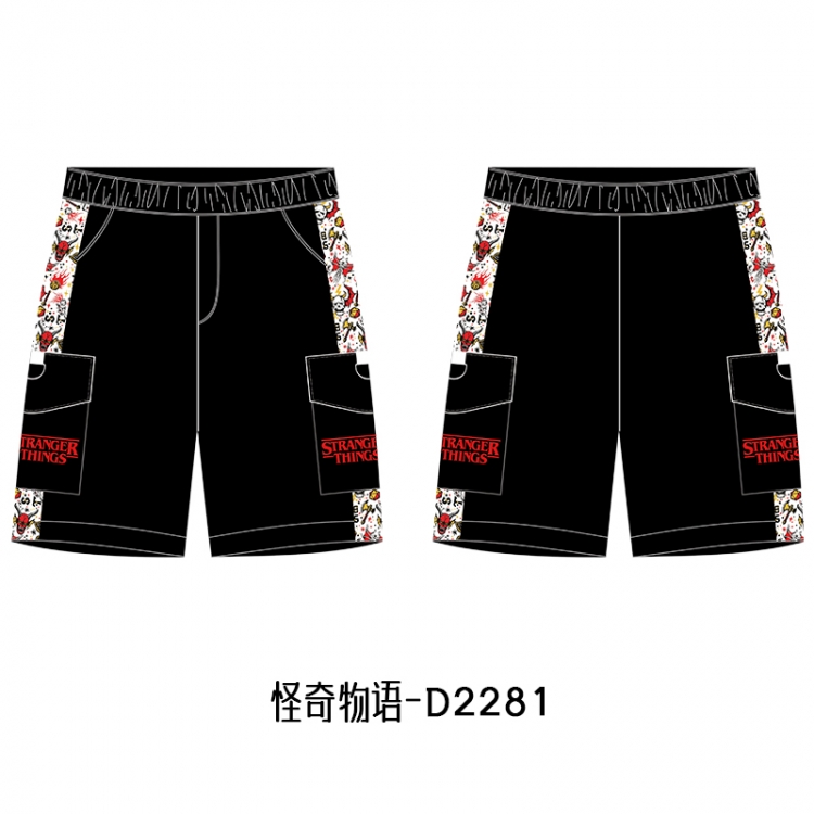 Stranger Things Anime Print Casual Shorts Cargo Pants from S to 4XL D2281