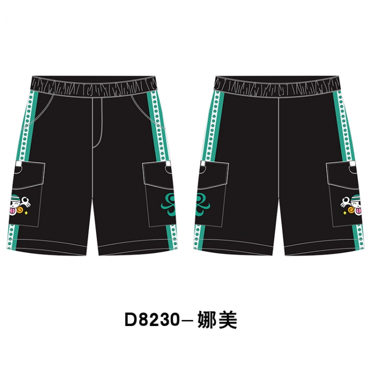 One Piece Anime Print Casual Shorts Cargo Pants from S to 4XL D8230
