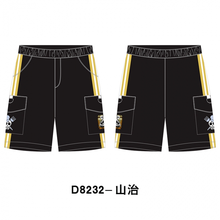 One Piece Anime Print Casual Shorts Cargo Pants from S to 4XL D8232