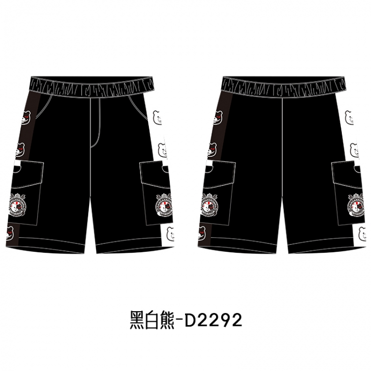 Dangan-Ronpa Anime Print Casual Shorts Cargo Pants from S to 4XL D2292