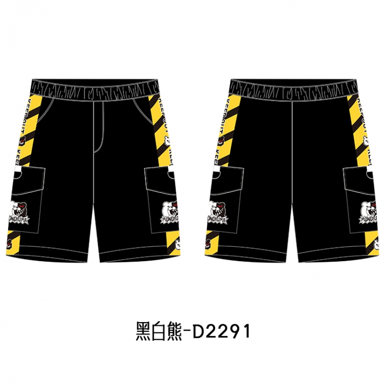 Dangan-Ronpa Anime Print Casual Shorts Cargo Pants from S to 4XLD2291
