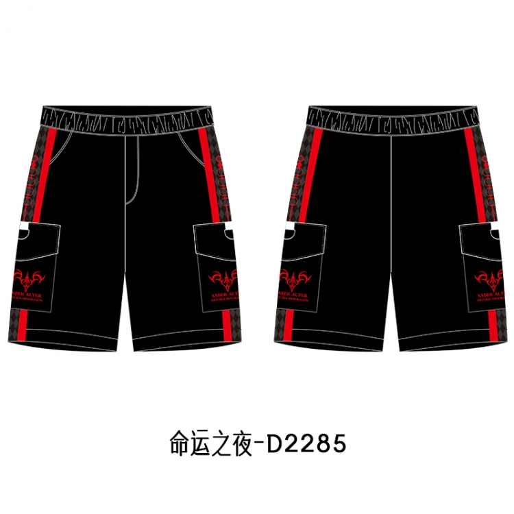 Fate stay night Anime Print Casual Shorts Cargo Pants from S to 4XL D2285