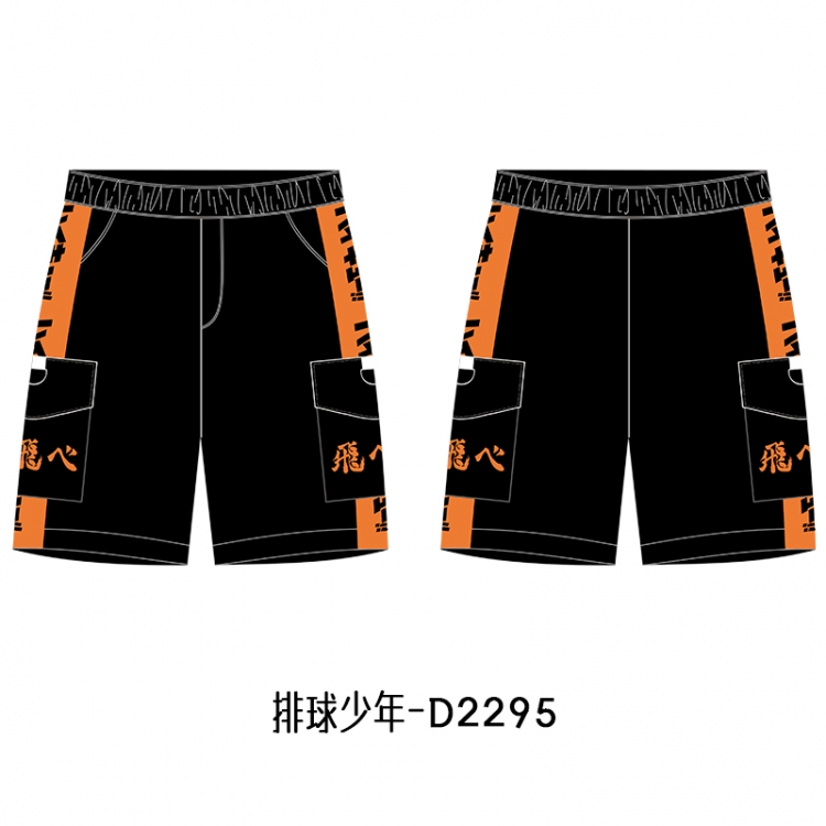 Haikyuu!! Anime Print Casual Shorts Cargo Pants from S to 4XL D2295