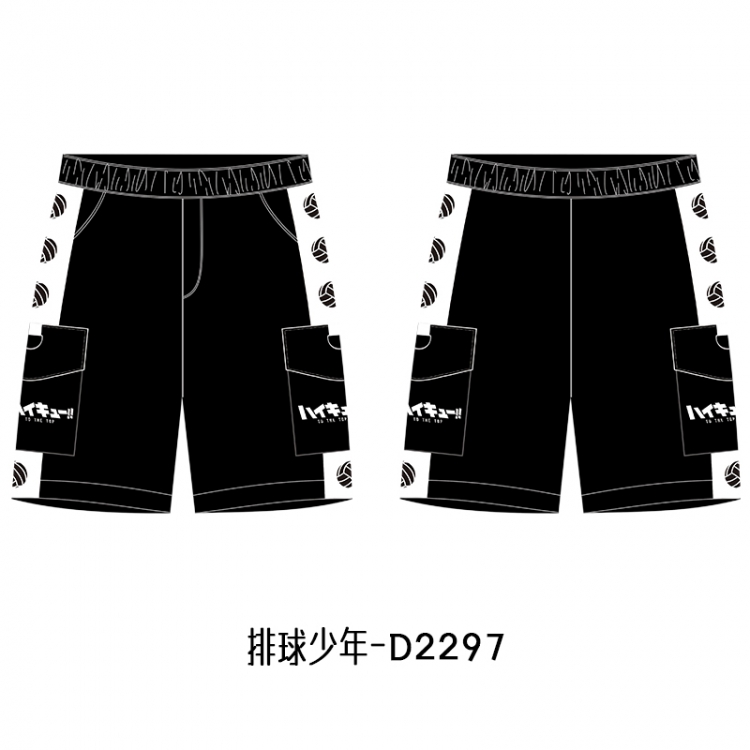 Haikyuu!! Anime Print Casual Shorts Cargo Pants from S to 4XL -D2297
