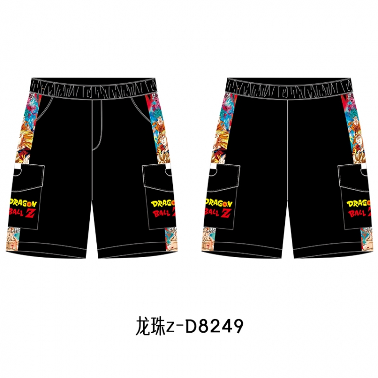 DRAGON BALL Anime Print Casual Shorts Cargo Pants from S to 4XL D8249