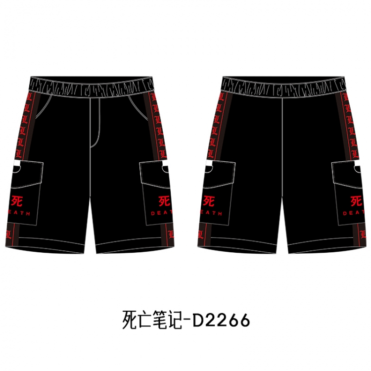 Death note Anime Print Casual Shorts Cargo Pants from S to 4XL D2266