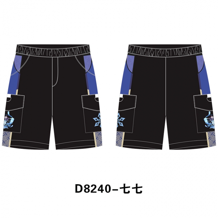 Genshin Impact Anime Print Casual Shorts Cargo Pants from S to 4XL D8240