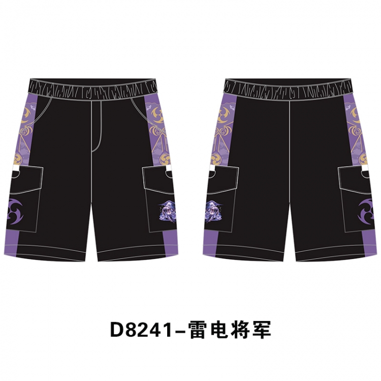 Genshin Impact Anime Print Casual Shorts Cargo Pants from S to 4XL  D8241