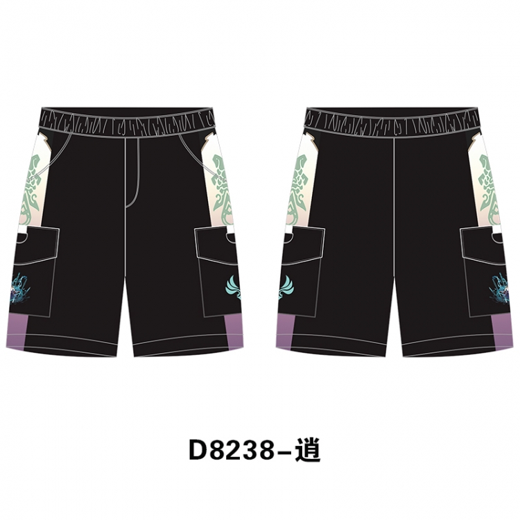 Genshin Impact Anime Print Casual Shorts Cargo Pants from S to 4XL D8238