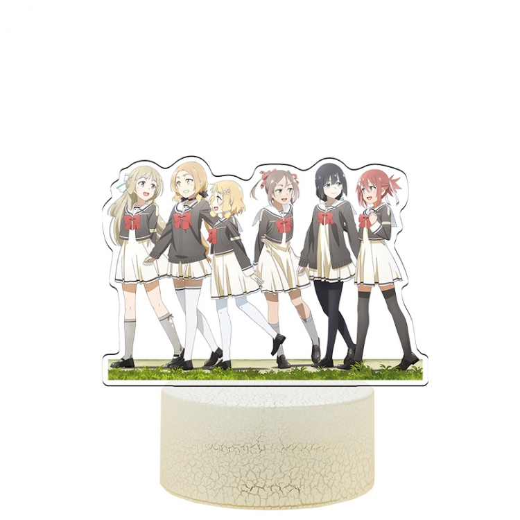 Yuki Yuna is a brave Inubouzaki.Fuu Acrylic Night Light 16 Color-changing USB Interface Box Set 19X7X4CM white base