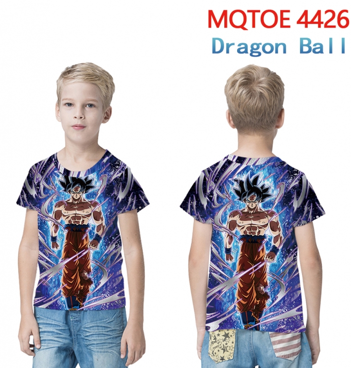DRAGON BALL full-color printed short-sleeved T-shirt 60 80 100 120 140 160 6 sizes for children MQTOE-4426