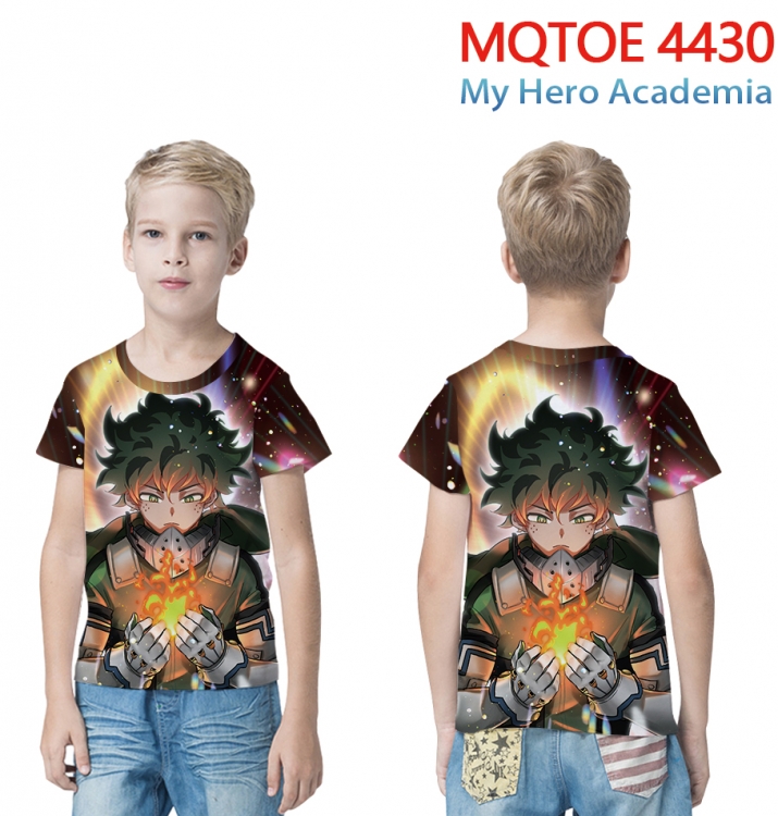 My Hero Academia full-color printed short-sleeved T-shirt 60 80 100 120 140 160 6 sizes for children MQTOE-4430