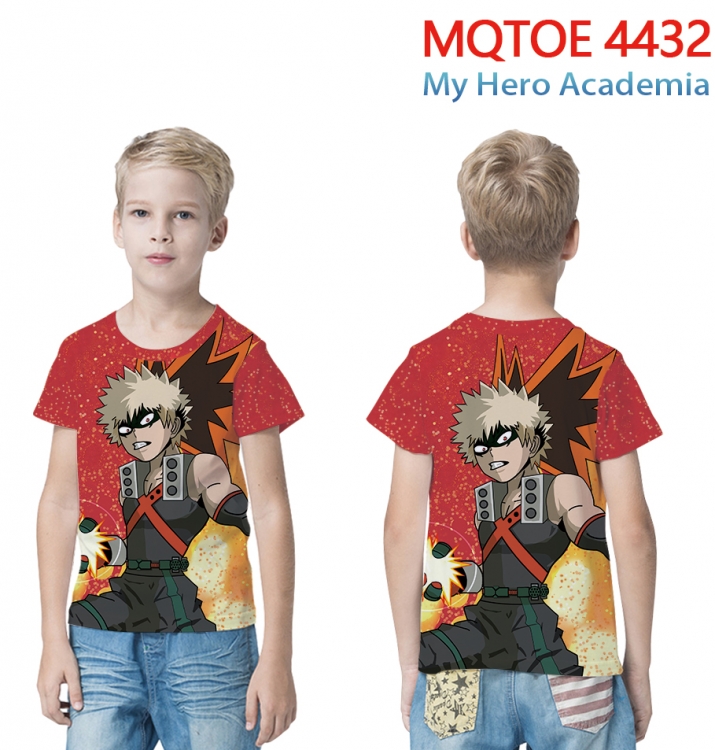 My Hero Academia full-color printed short-sleeved T-shirt 60 80 100 120 140 160 6 sizes for childrenMQTOE-4432