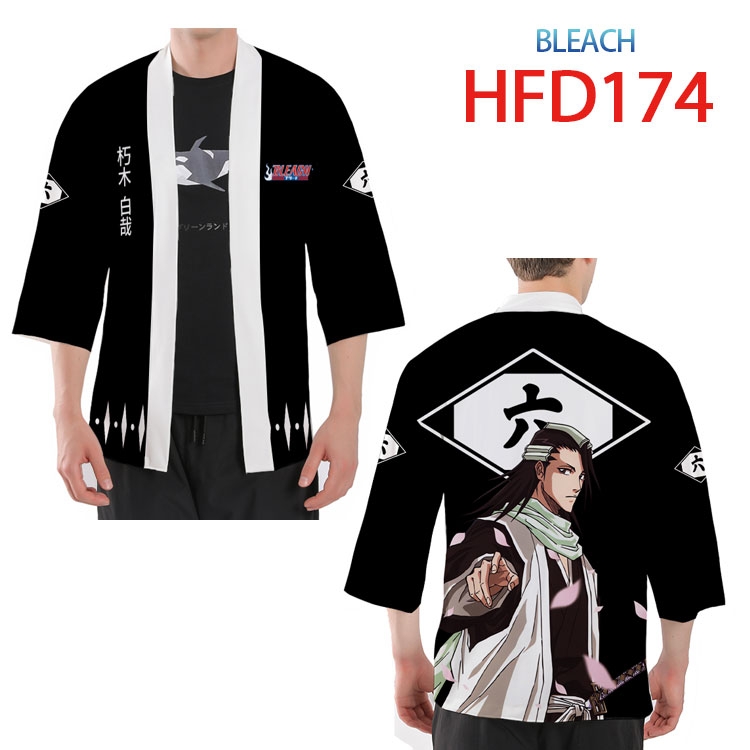 Bleach Anime peripheral full-color short kimono from S to 4XL HFD 174