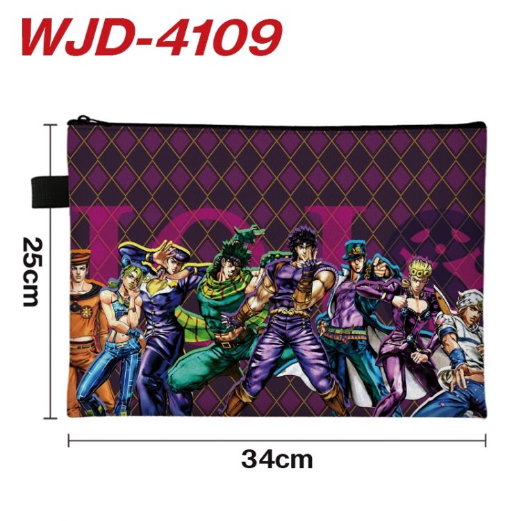 JoJos Bizarre Adventure Anime Full Color A4 Document Bag 34x25cm WJD-4109