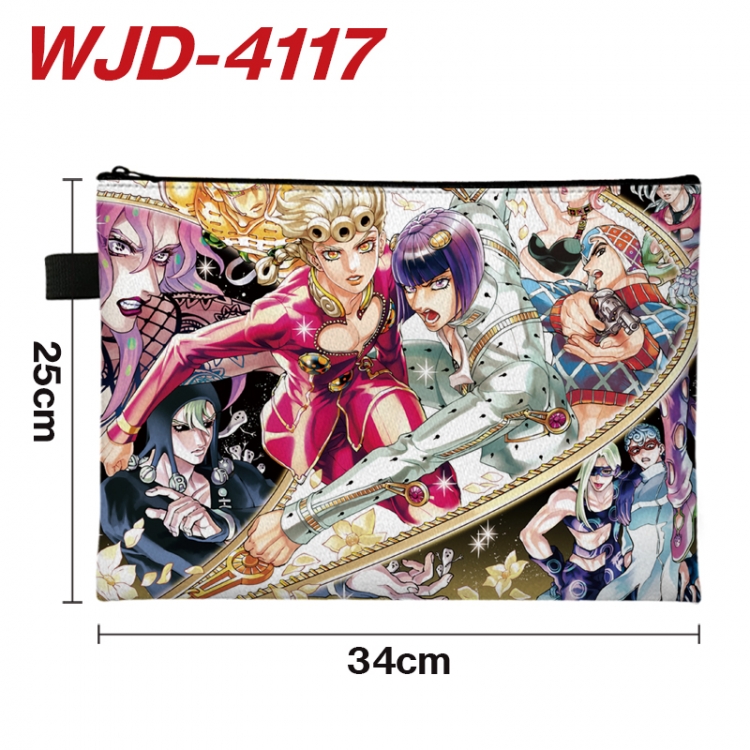 JoJos Bizarre Adventure Anime Full Color A4 Document Bag 34x25cm WJD-4117