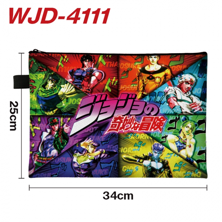 JoJos Bizarre Adventure Anime Full Color A4 Document Bag 34x25cm WJD-4111