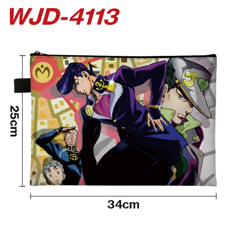JoJos Bizarre Adventure Anime Full Color A4 Document Bag 34x25cm WJD-4113