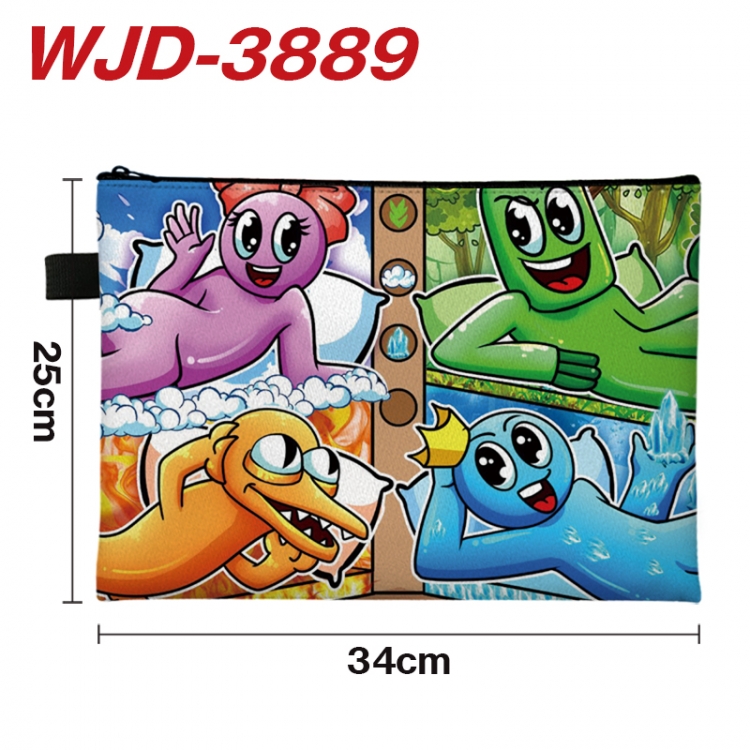 Rainbow friend Anime Full Color A4 Document Bag 34x25cm  WJD-3889