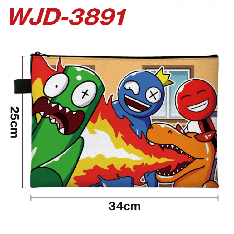 Rainbow friend Anime Full Color A4 Document Bag 34x25cm WJD-3891